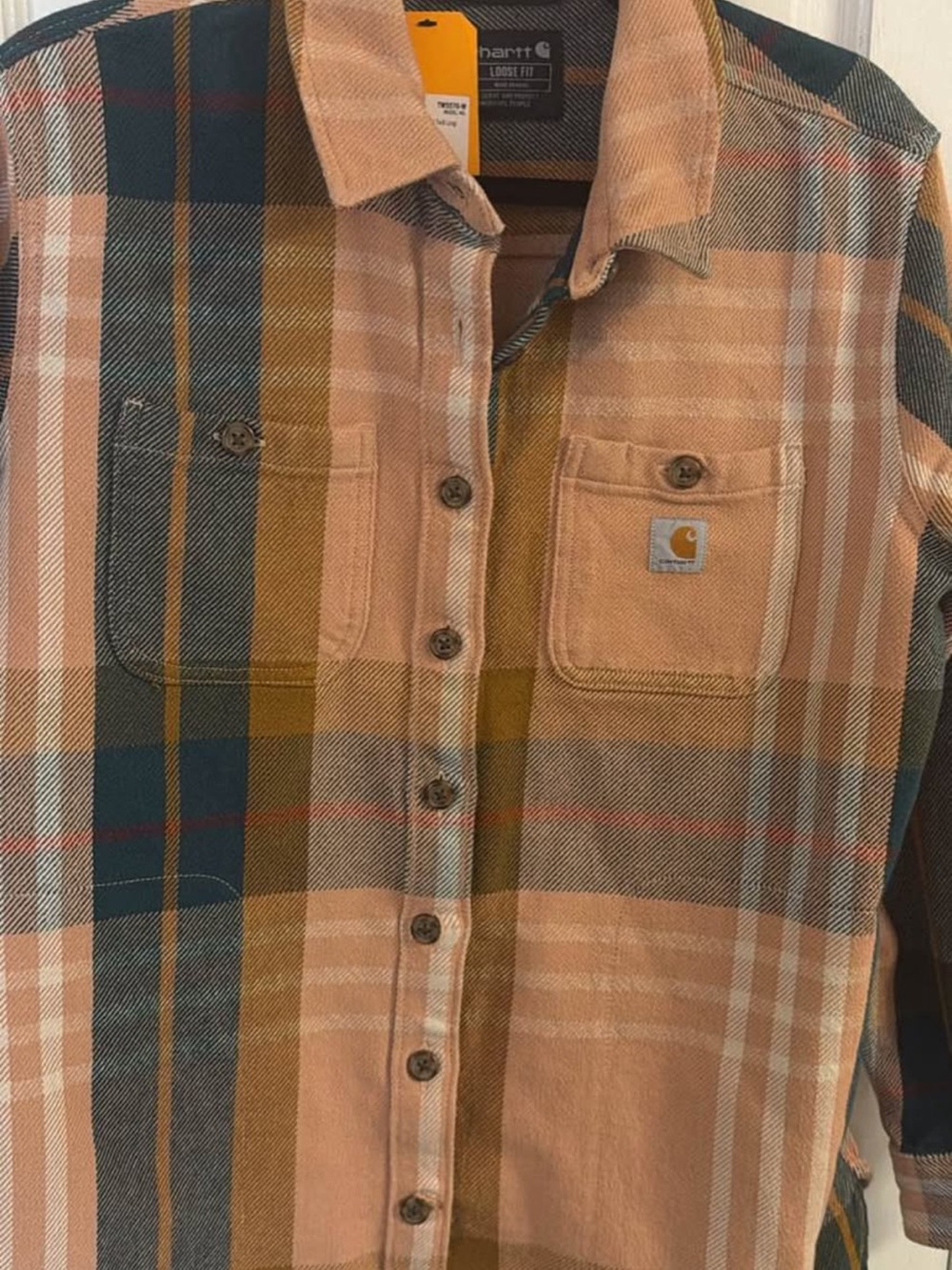Carhartt Women’s Plaid Button-Front Twill Heavyweight Shirt Small NWT